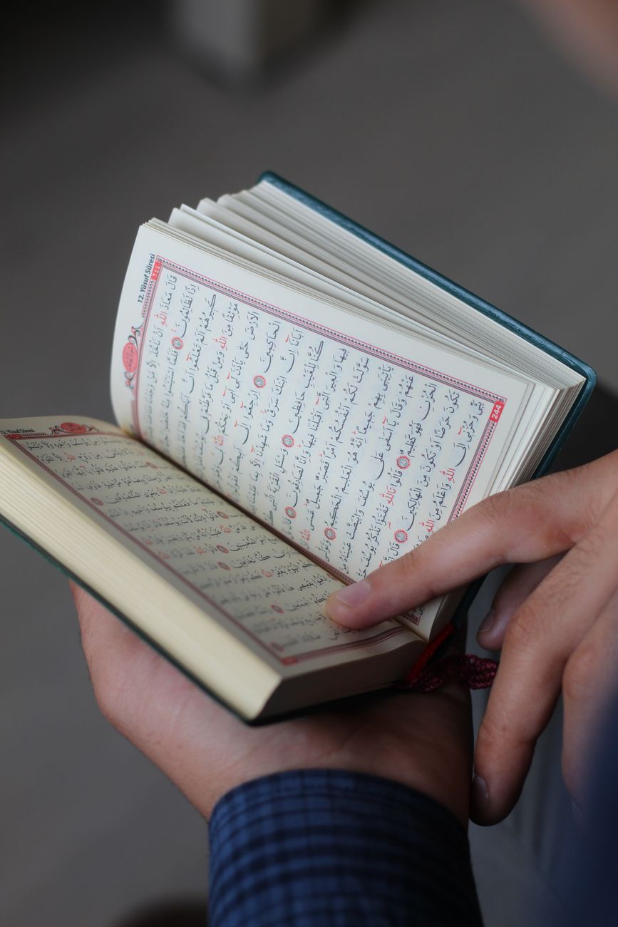 a person holding a book
